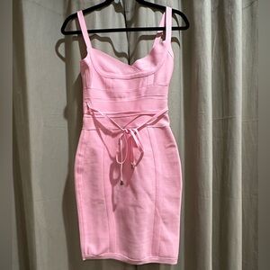 Pink bodycon dress
